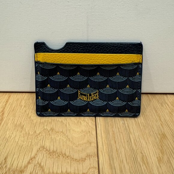 Faure Le Page Etendard 4CC Card Holder Wallet Paris Blue & Yellow - Picture 2 of 7